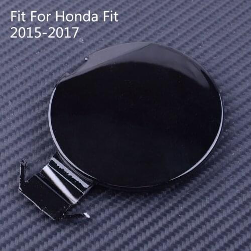 DWCX Black Plastic Car Front Bumper Tow Hook Eye Cover Cap Fit For Honda Fit 2015 2016 2017