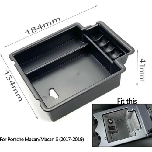EAZYZKING Car styling remoulded central armrest storage box glove box pallet for Porsche Macan Macan S 2014-2018