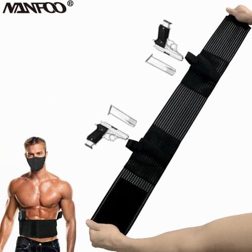 Breathable Concealed Gun Holster Elastic Gun Belly Waist Band 95cm 106cm Long Universal Hunting Tactical Gun Case Pistol Holder