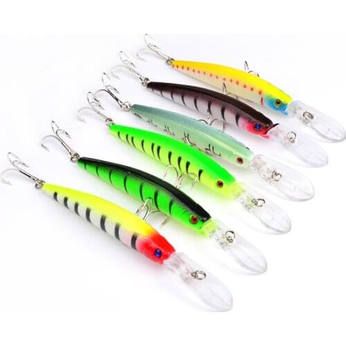 1 Pc 14.5cm Minnow Lure Crankbaits Hard Artificial Bait Hook Fishing Tackle Tool 3D Fake Lures
