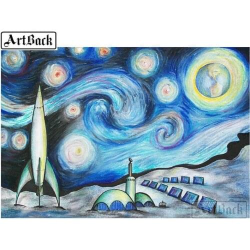ArtBack full square drill 5d diy diamond painting van Gogh star painting 3d diamond embroidery diamond mosaic crafts home decor
