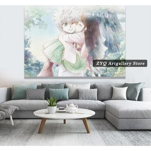 Killua Zoldyck Princess Hug Poster Anime Hunter X Hunter HXH Canvas Painting Decor Wall Art Pictures Bedroom Study Home Living R