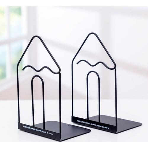 Bookends Book Organizer Kawaii Cat Shelf Book Holder Stand 2PCS/Pair Rabbit Metal Desktop Desk Office School Stationery