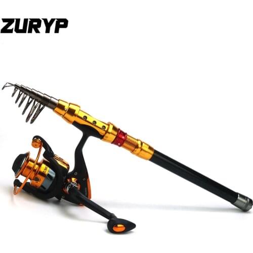 Spinning Rod combo Ultralight Carbon Fiber Telescopic Fishing Rod rock boat Poles travel Stick sea fishing set