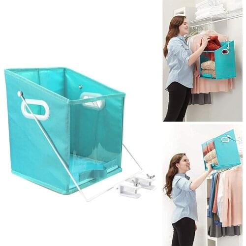 Clothes Storage Basket See-Through Box Sundries Sorting Stand Large Capacity Handles Lanyard Square Holder 2020 New
