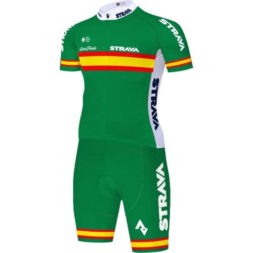 Spain 2021 Strava cycling skinsuit ​20D gel triathlon suit quick dry uniforme ciclismo Summer biker shorts set