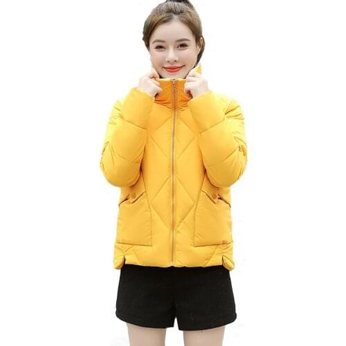 Winter Jacket Female Solid Color Large Size Parka Coat Thickened Long Sleeve Zipper Pocket Women Warm Loose Fashion Overcoat