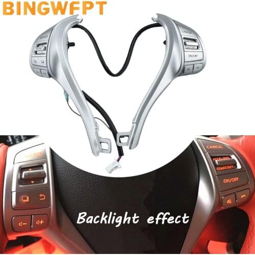 For Nissan X-trail 2013 2014 2015 2016 Silvery Multifunction Steering Wheel Combination Control Switch