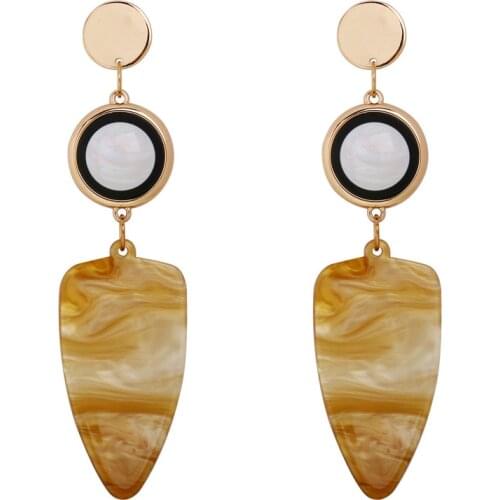 Fashion Statement Earrings 2020 Korean Big Geometric Earrings For Women Acrylic Drop Earings Brincos Female Modern Jewelry