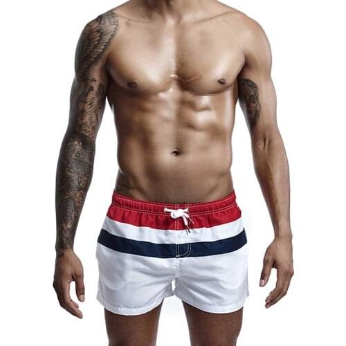 Beach Holiday Mens Swimming Trunks Quick Dry Surf Sport Swimwear Men Boardshorts Man Gym Bermuda Swimsuit