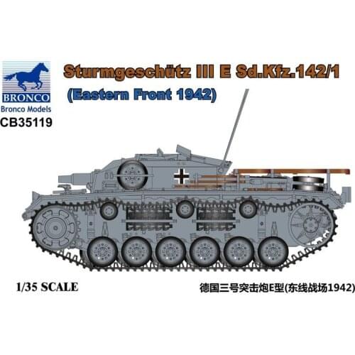BRONCO CB35119 1/35 German StuG III Ausf E Sd.Kfz 142/1 (Eastern Front 1942) - Scale Model Kit