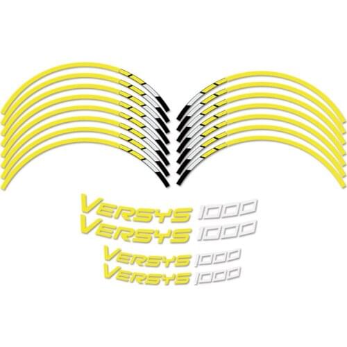 Stickers On The Car Motorcycle Reflective Rim Tape Stickers For Kawasaki Alien Versys 1000 Moto Accessories