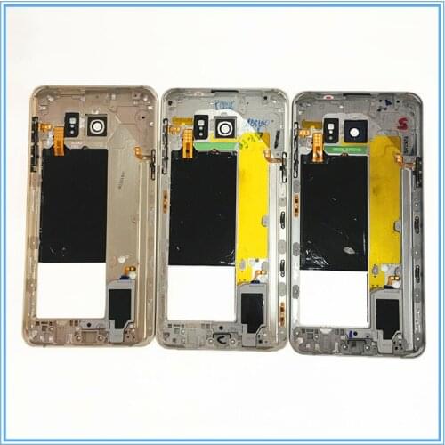 New Original Middle Plate Housing Chassis Frame Bezel+Side Button+Camera Lens+NFC Parts For Samsung Galaxy Note 5 N920 N920F