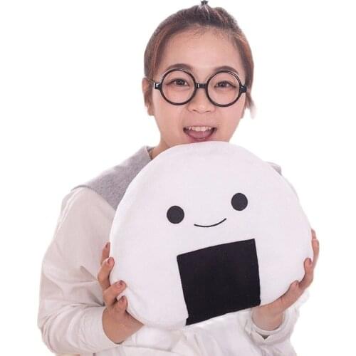 New Japanese Sushi Rice Pillow Cushion Creative Stuffed Plush Toy For Kid Girl Balls Doll The Second Element Dumpling Doll Gift
