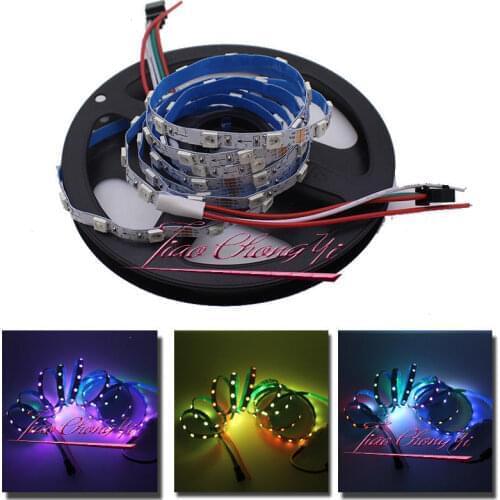 New 5.5mm width S shape type Addressable WS2812B 48LED/M RGB bendable LED strip IP20