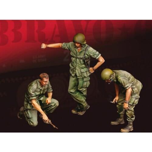 New Unassembled 1/35 US Tank Crew Team include 3 man Resin Figure Unpainted Model Kit