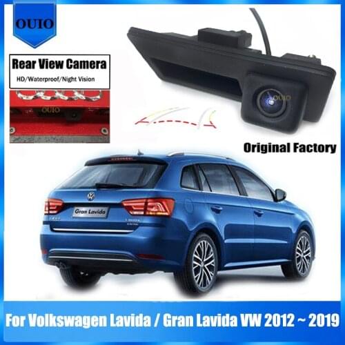Original Screen Input Rear Camera For Volkswagen Lavida / Gran Lavida VW 2012 ~ 2019 2016 Trunk Handle Parking Reversing Camera