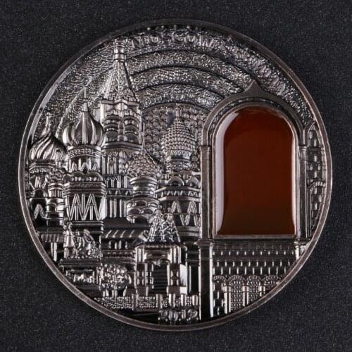 Relief art commemorative coin 2012 mineral art commemorative coin Kremlin antique color commemorative coin