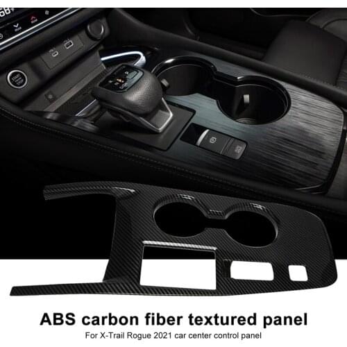 Car Central Control Gear Panel Water Cup Face Frame Gear Position Trim Cover for Nissan X-Trail Rogue T33 2021
