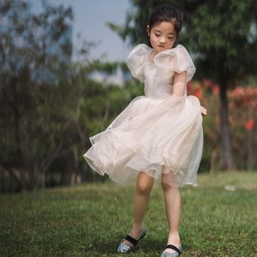 Girls Birthday Party Dress Performance Clothing Kids Princess Dress 2021 New Summer Teen Clothes with Cotton Lining,#6287