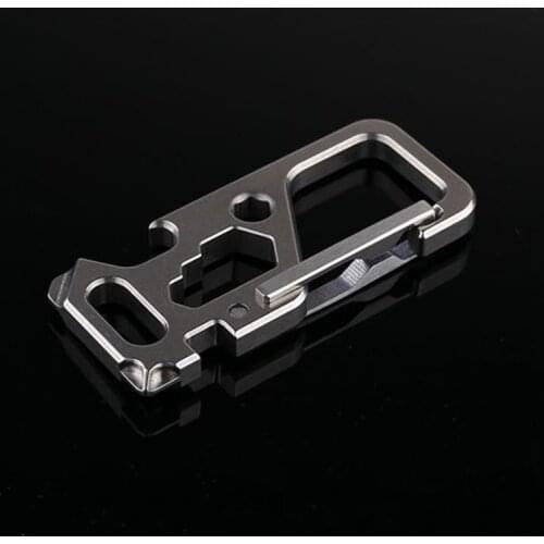 Titanium Alloy Buckle Outdoor EDC Small Tool Keychain Titanium Buckles Screwdriver Wrench