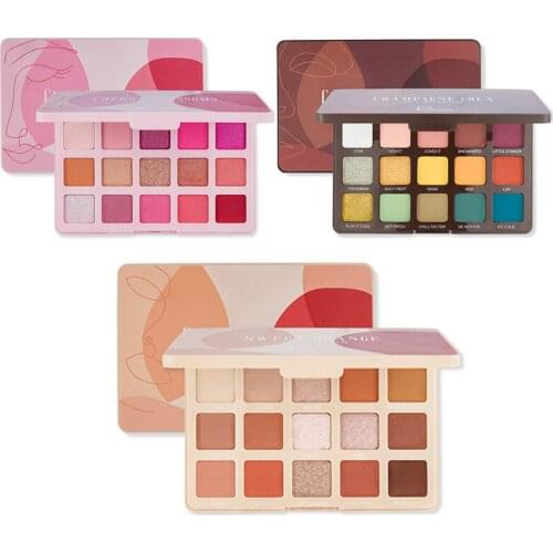 Pudaier 15 Colors Matte Glitter Eye Shadow Waterproof Shiny Earth Color Shimmer Eyeshadow Palette Longlasting Eye Makeup TSLM2