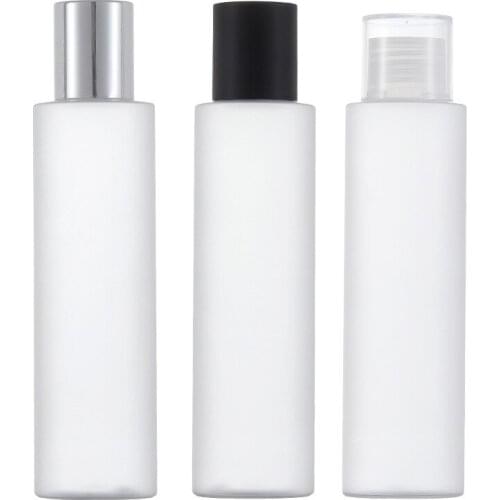 150ml Empty Frosted Clear Shampoo Lotion Thick Wall Refillable Bottle With Screw Cap For Travel