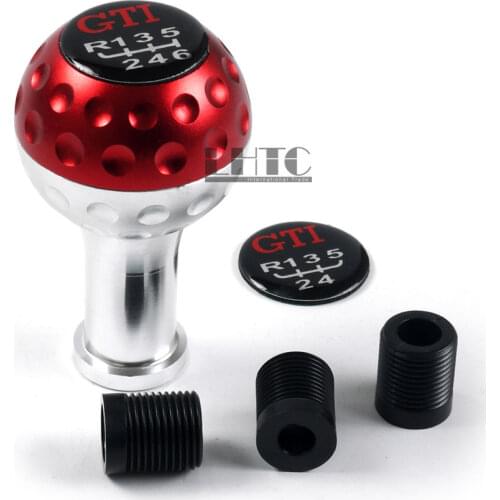 5 6 Speed 5MT 6MT Transmission Shift Knob Golfball Aluminium Red For V W Golf G TI 4 MK4 337 20 25 Years Anniversary