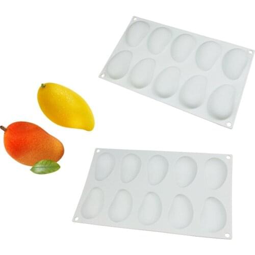 10 Cavity Silicone 3D Fruit Shape Cake Mold For Mousse Dessert Mould Mango Chocolate Pastries Molds DIY Baking