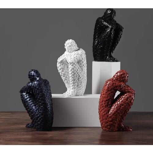 Resin Sculpture Handicraft Mosaic Style Character Sculpture Decoration Cabinet Decoration Office Desk Decoration