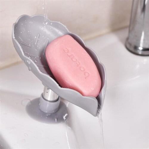 Lotus leaf Shape Soap Box Drain Soap Holder Box Bathroom Accessories Face Laundry toilet soap Box Bathroom Supplies Tray Storage