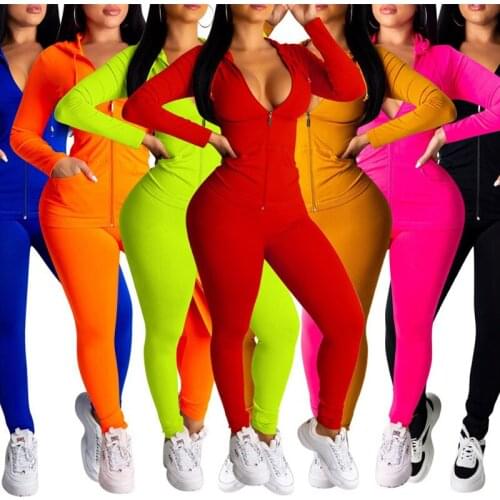 2020 New Style Women Tracksuits 2 Piece Pants Set Hoodie Sweatshirt + Sports Pants Leggings Sportswear Set