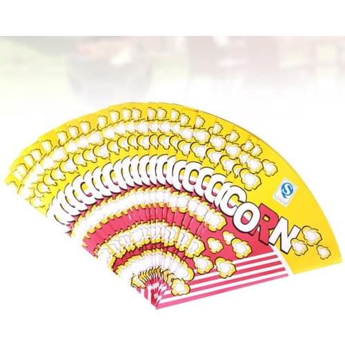 100pcs Popcorn Paper Bags with Tapered Tips Paper Treat Bags for Popcorn Candy