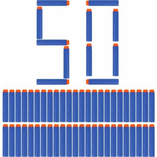 50pcs For Nerf Bullets Soft Hollow Hole Head 7.2cm Refill Darts Toy Gun Bullets for Nerf gun toys kid Gifts