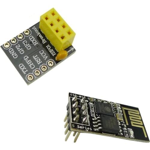 Aihasd ESP8266 ESP-01S Serial Wifi Wireless Transceiver Module with Breakout Board Breadboard Adapter PCB
