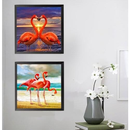Diamond Painting Full Round square Drill Diamond Embroidery Flamingos Picture Of Rhinestone Craft Animal Sale Kit accessories