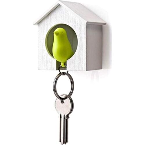 Bird House Key Holder Mini Bird Nest KeyChain Anti-lost Key Holder For Home