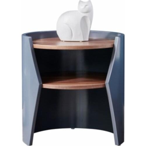 Designers creative walnut edge several double-layer bedside table modern simple Nordic corner several small family living room