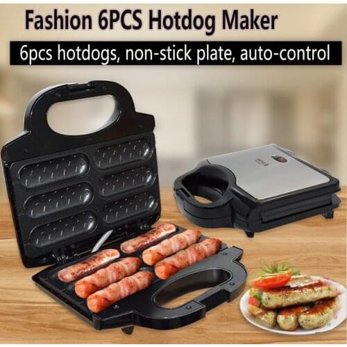 Electric Waffle Sausage Machine Crispy French Hot Dog Lolly Stick Breakfast Frying Pan Hotdog Corn Baking Barbecue Grill EU