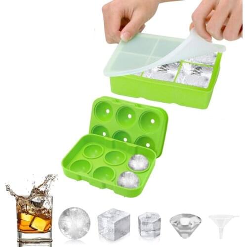 Diamond Shape Mold Brick Square Forms For Ice Whiskey Ice Mould Maker Bar Accessiories Trays Molds Ice Cream Tools Kitchen Tools