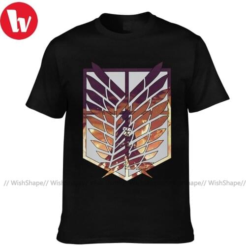 Attack On Titan T Shirt Mens Graphic T Shirts Oversize Anime T-Shirt Gray 100 Cotton Tshirt Oversized 5XL