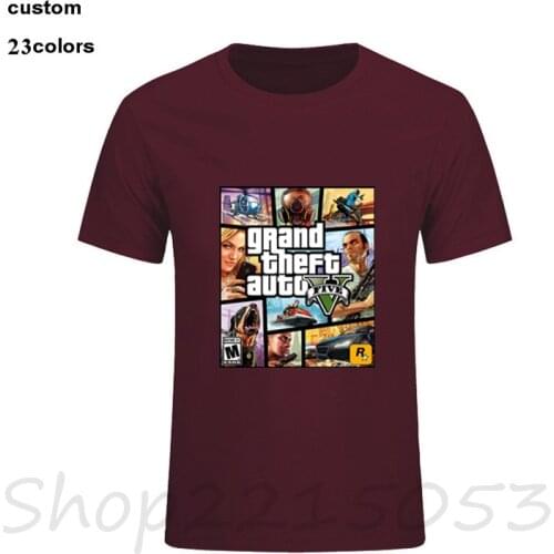 2020 Adolescent grand theft auto gta v 5 Sitcoms T Shirts Men GTA5 Tshirts Casual T-shirts Male ps4 vice city tshirt san andreas
