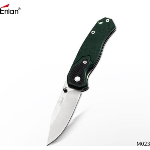 ENLAN Pocket Folding Knife Tactical Camping Survival Hunting Knives 8cr13mov Blade G10 Handle Outdoor EDC Tool Dropshipping
