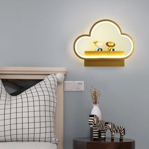 Creative 13W 18W Bedroom Wall Lamp without Wiring Cute Cartoon Animals Lamp for Living Room Study Childrens Room Bedside