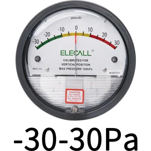 ELECALL EM2000 30PA-30KPA Micro Differential Pressure Gauge Meters High Precision 1/8 "NPT Air Pressure Barometer