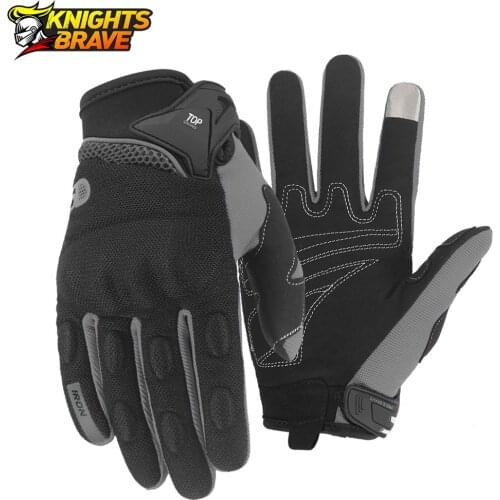 Motorcycle Gloves Summer Breathable Touch Screen Full Finger Racing Gloves Outdoor Sports Protection Riding Gloves Moto Glove