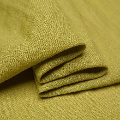 Soft Thin Flowing Pure Ramie Linen Fabric Natural Flax Cambric For Dress By The Meter,Green, Navy Blue,White,Black,Red