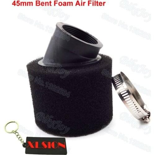 Pit Dirt Bike 45mm Bent Air Filter 2 Stage Sponge Foam Cleaner XR50 CRF 140cc 150cc ATV Quad Motor Moped Scooter Motorcycle