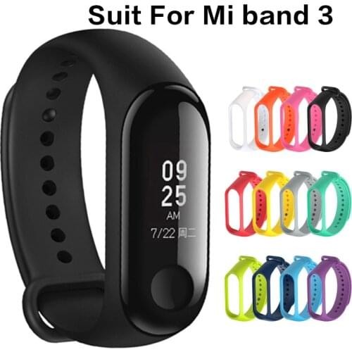 Smart Bracelet Strap Black Bracelet Replacement Belt For Xiaomi MI Band 3 New Replacement Silicone Wristband Strap Watch-Band