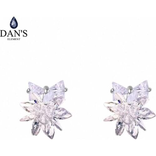 DANS ELEMENT 1 Colors Real Big Brand AAA Zirconia Micro Inlays Beetle Stud Earrings for Women Insect 130602